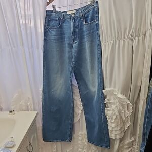 NEVER WORN MOTHER JEANS THE DOWN LOW SPINNER SNEAK WIDE LEG